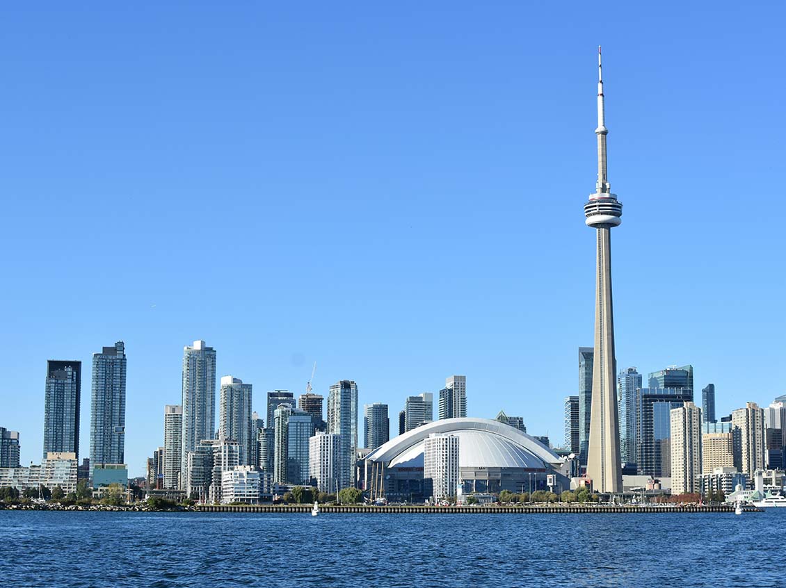 A photo of the city of toronto by the bay.